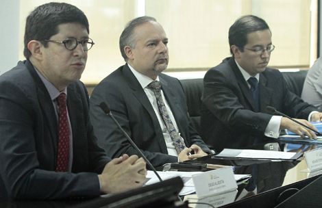 Ecuador trade minister Diego Aulestia met with business leaders on Monday. 