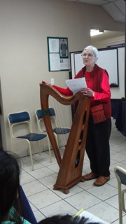 Music thanatologist Ann Dowdy. Photo by nurse Katy Johnson.