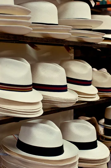 Panama hats at the Ortega in Cuenca.