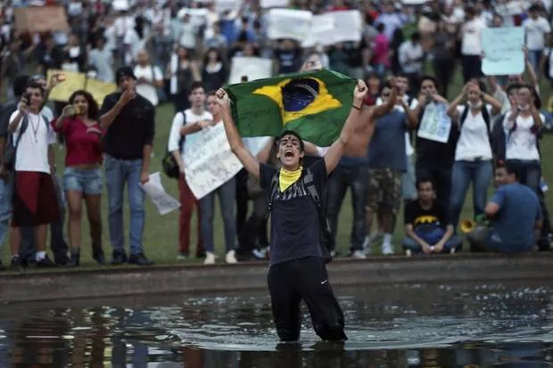 Protests in Brazil.