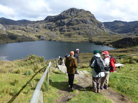 Hikers in the Cajas Mountains.
