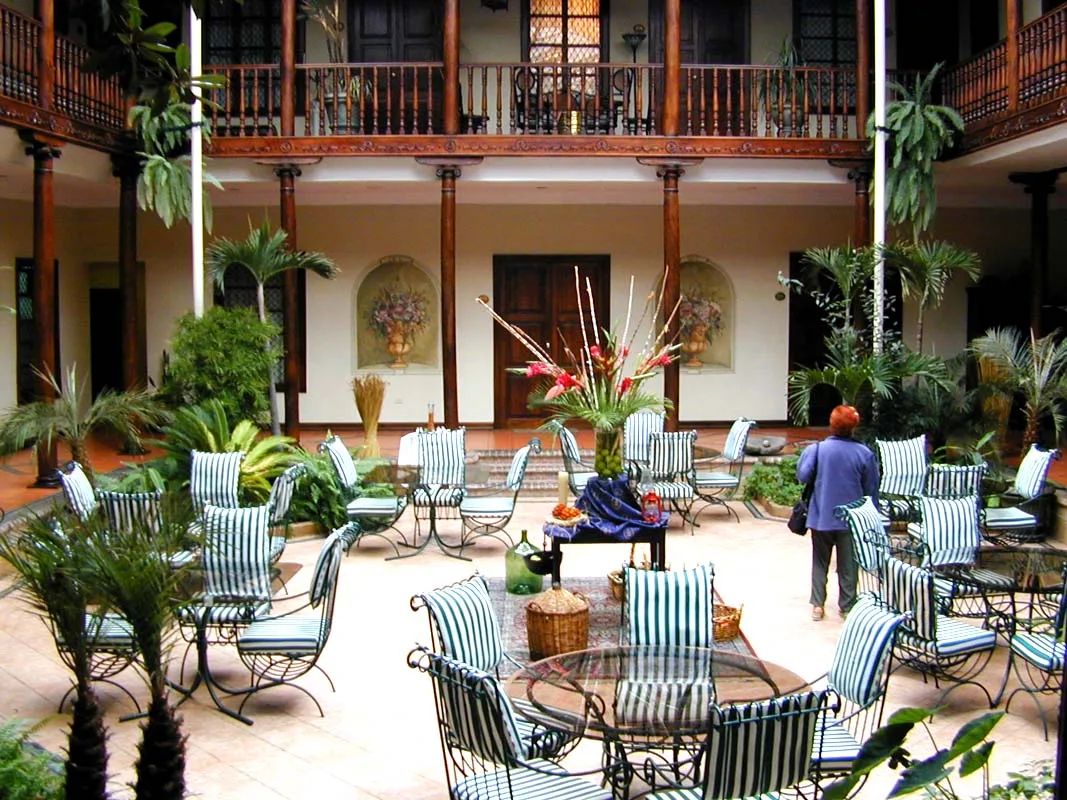 A courtyard restaurant in an El Centro hotel.