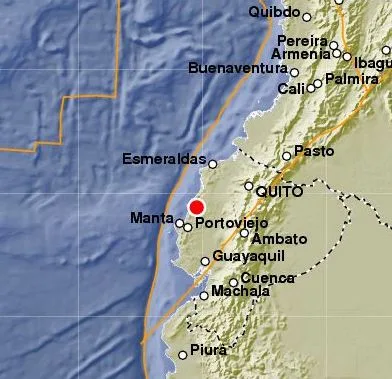 Strong earthquake strikes north of Bahia de Caraquez, felt in much of the country
