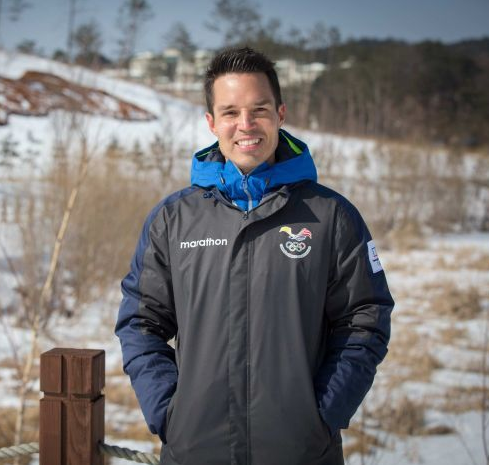 Ecuador’s first-ever winter Olympian proudly carries the flag at the Pyeongchang games