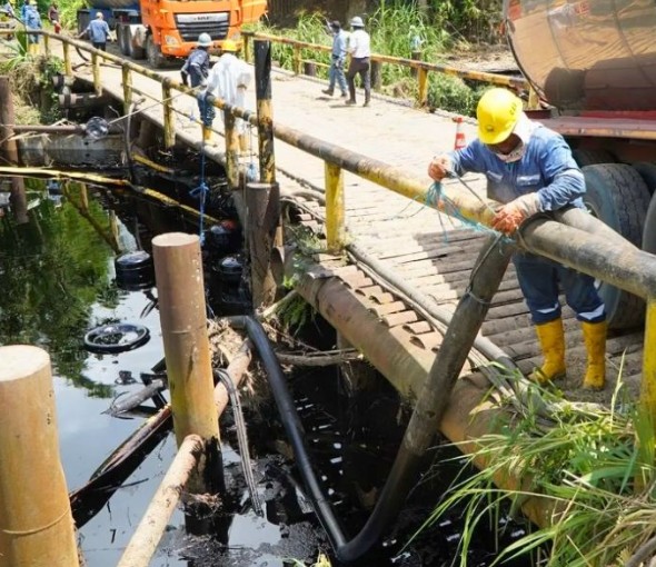 Government now claims pipeline rupture was an act of sabotage, not the result of a landslide