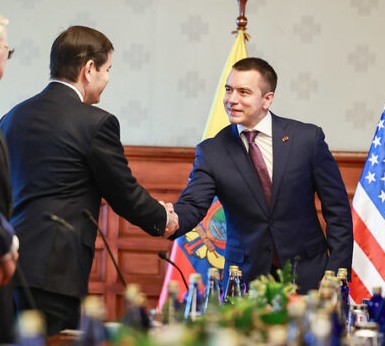 Rubio says the U.S. and Ecuador share a ‘common agenda,’ promises help combatting criminal groups