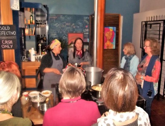 A tourist group gets a taste of Ecuador